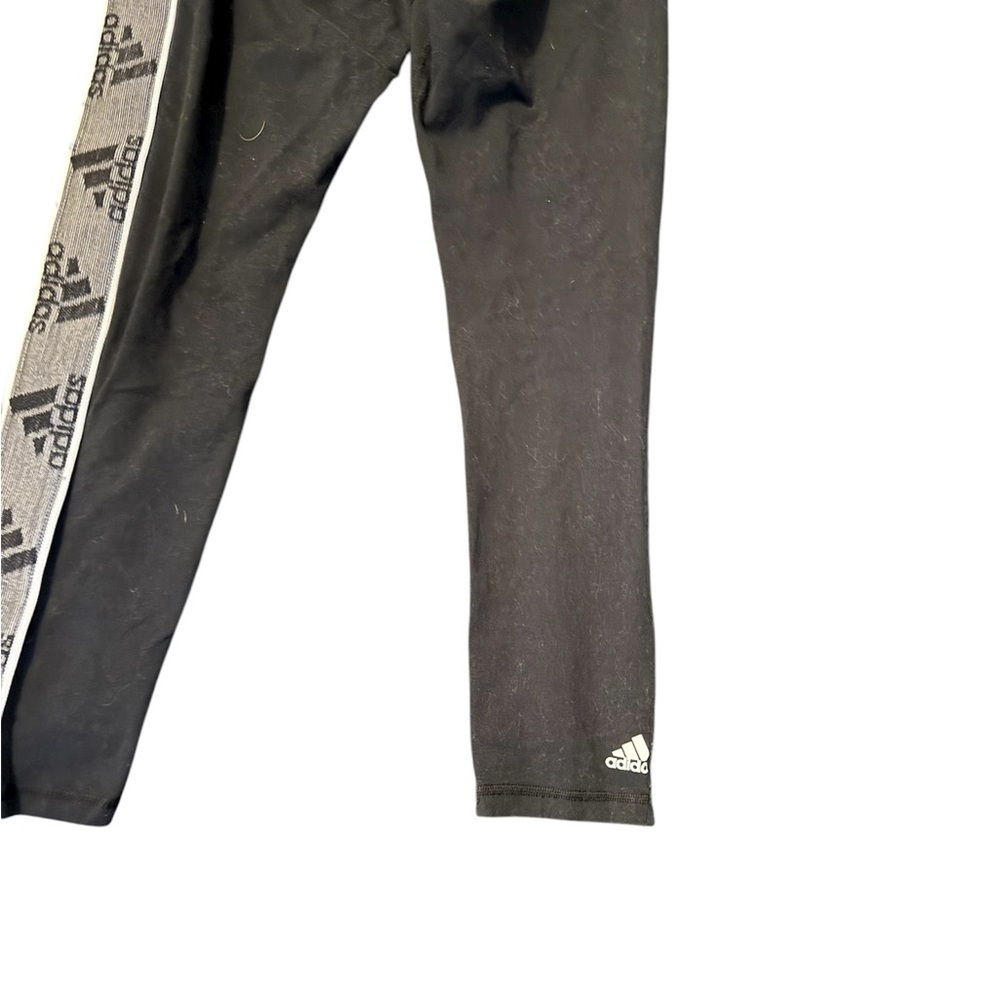 Adidas Black and Gray Logo Leggings - Picture 5 of 7
